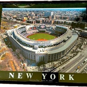 Framed Photo of New York Yankees new stadium on Opening Day 4/16/2009